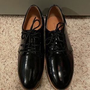 Black Platform Lace Up shoes